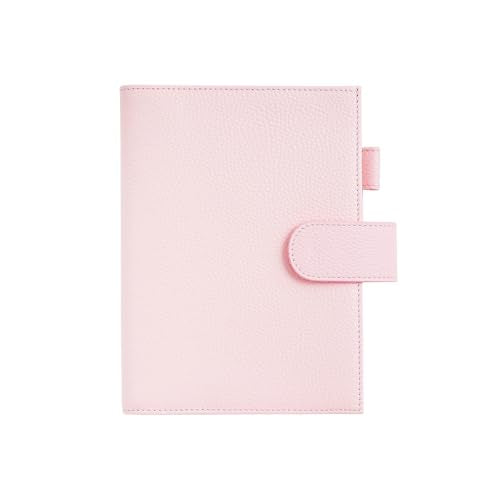 Moterm Leather B6 Planner Cover for Stalogy, Sterling Ink & Wonderland 222 | Original Collection (B6+), Pebbled-Quartz, with Built-in Pen Loop, Card Slots and Back Pocket - color: Pebbled-quartz