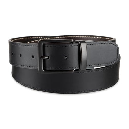 Levi's Men's Reversible Casual Jeans Belt - color: Brown/Black Logo Buckle, size: Small (30-32)