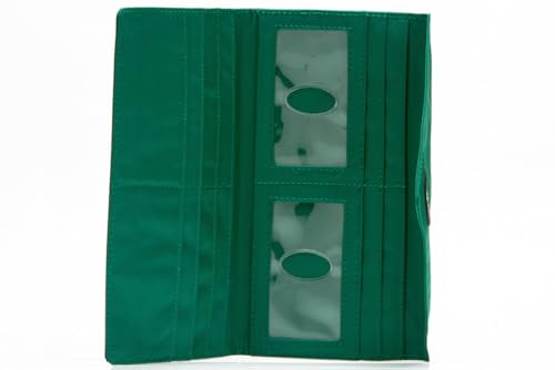 Big Skinny Women's Slimvelope Tri-Fold Checkbook Slim Wallet, Holds Up to 40 Cards - color: Verdant Green
