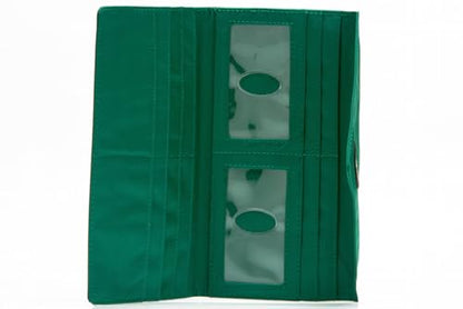 Big Skinny Women's Slimvelope Tri-Fold Checkbook Slim Wallet, Holds Up to 40 Cards - color: Verdant Green
