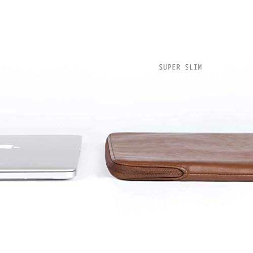 Comfyable Leather Laptop Sleeve Compatible with 16 Inch MacBook Pro M5 Pro/Max & 15 Inch MacBook Air M5 2026 (Loose Fit), Brown - color: Brown, size: For 15" Mac Air / 16" Mac Pro