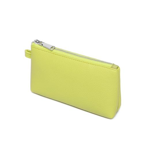 Small Makeup Bag for Purse, Leather Cosmetic (Grass) - color: PU/Grass