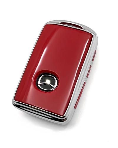 For Mazda Key fob Cover Shell (Red Key Case) - color: Red (Without Key Chain)