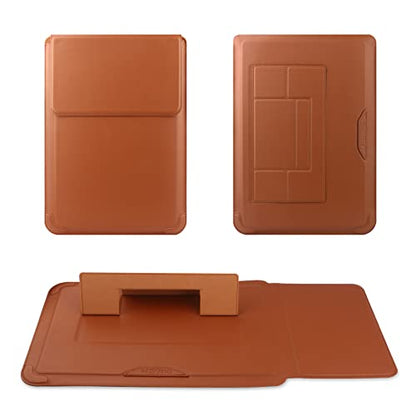 HoYiXi 15 16 Inch Laptop Sleeve Case Leather Bag for MacBook Pro 16 2021 & 2019/ASUS Vivobook 15/Huawei MateBook D15/HP 15.6" PC/MacBook Pro 15/Surface Laptop 3/Dell Inspiron 15/IdeaPad, Brown - color: Brown, size: 15-16 in