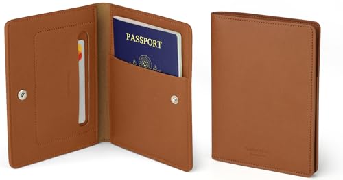 carrotez Premium RFID Blocking Leather Passport Holder & Wallet – Brown - color: Brown