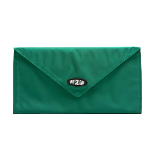 Big Skinny Women's Slimvelope Tri-Fold Checkbook Slim Wallet, Holds Up to 40 Cards - color: Verdant Green