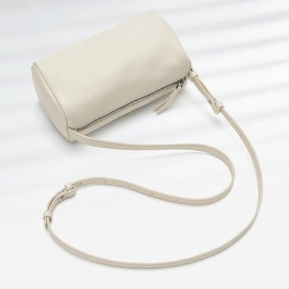 Premium Full Grain Cowhide Leather Crossbody Hobo Bags for Women, Adjustable Strap Shoulder Purses - color: White