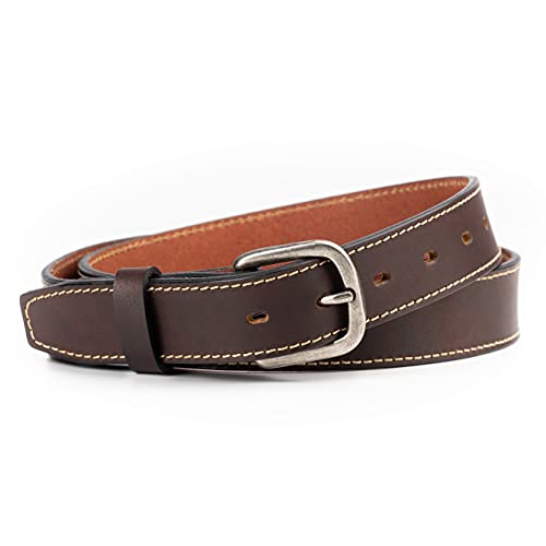 Main Street Forge The Executive Leather Belt | Made in USA | Men's Dress Belt | 1 1/4 Inch Belt - color: Brown, size: Pant Size 40 (Belt Size 42)