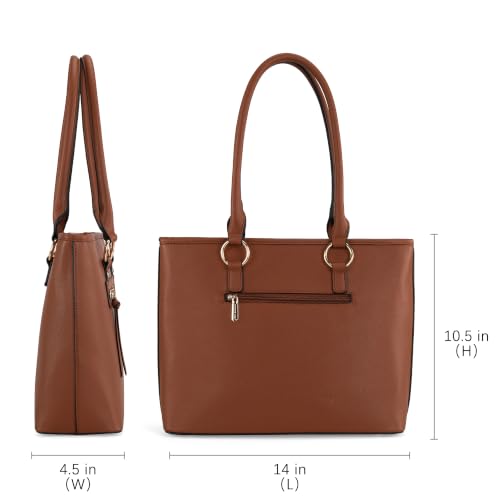 Montana West 2Pcs Tote Bag and Crossbody Set for Women Large Shoulder Handbag with Guitar Strap - color: Brown