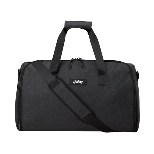 Halfday Convertible 2-in-1 Garment Duffel Weekender 40L, Carry On, Shadow | Folds Flat for Easy Storage, Keep Outfits Neater, Shoe Pockets, Trolley Sleeve, Durable, Water-Resistant, 2-3 Days of Clothes - color: Shadow, style: Original, 40l