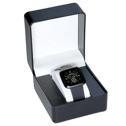 Watch Box, PU Leather Watch Case, Gift Boxs With Cushion For Most Watches, Smart Watch & jewelry,Watch Organizer as Gifts For Birthday, Men and Women (1, Black) - color: Black