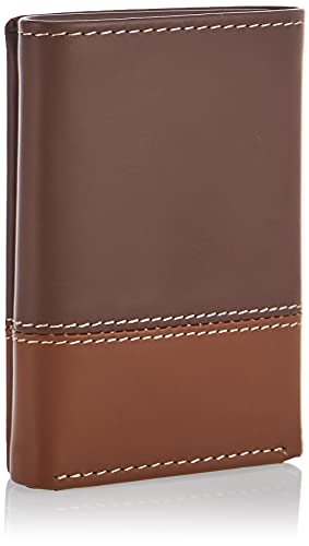 Timberland Men's Leather Trifold Wallet with ID Window - color: Brown/Tan