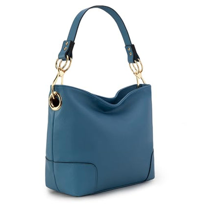 Montana West Hobo Bags for Women Top Handle Satchel Shoulder Purse Bucket Handbag - color: Special-blue Jean
