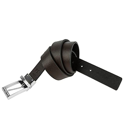 Steve Madden Men's Reversible Men's Dress Casual Every Day Leather Belt - color: Black/Brown (Textured), size: Medium