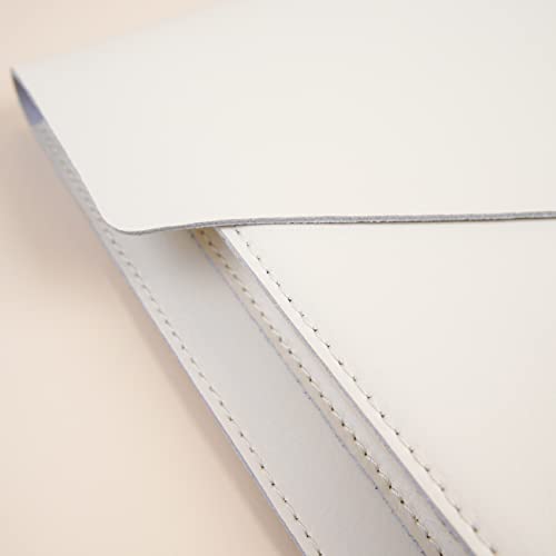 Leather Laptop Sleeve 15Inch 16 Inch Compatible with New MacBook Pro 16, New MacBook Pro 15, Surface Book 15, Dell XPS 15 Color White - color: White, size: 15 Inch