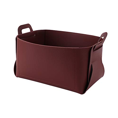Leather Valet Tray, Jewelry Tray, Catchall Tray, Desktop Storage Organizer，Bedside Caddy for Men Key Wallet Watch Coin Phone Change,Candy Holder Sundries Tray,Convenient for Travel (06 Red 1) - color: 06 Red 1