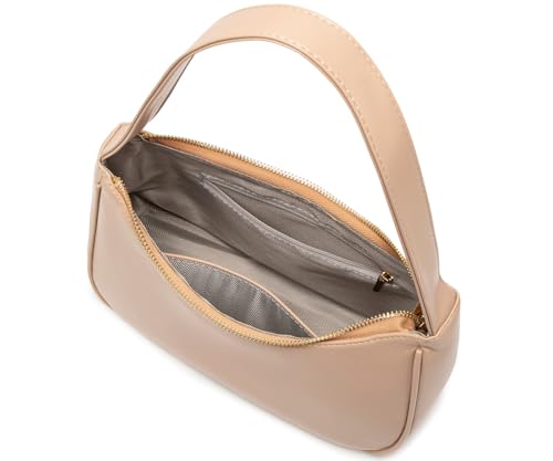 CYHTWSDJ Shoulder Bags for Women, Cute Hobo Tote Handbag Mini Clutch Purse with Zipper Closure - color: Khaki
