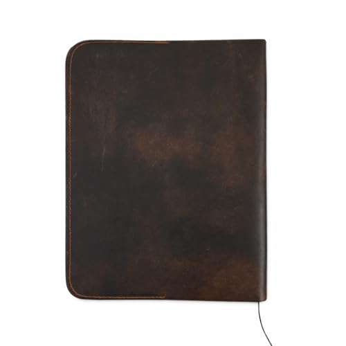 XL Leather Journal Cover 7.5 X 9.75 In With Pen Loop, Brown | Handmade Refillable Leather Sleeve Fits B5 And Composition Notebooks, With Pen Loop For Sketching, Journaling And Writing
