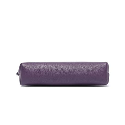 Small Makeup Bag for Purse, Leather Cosmetic (Anemone Purple) - color: PU/Anemone Purple