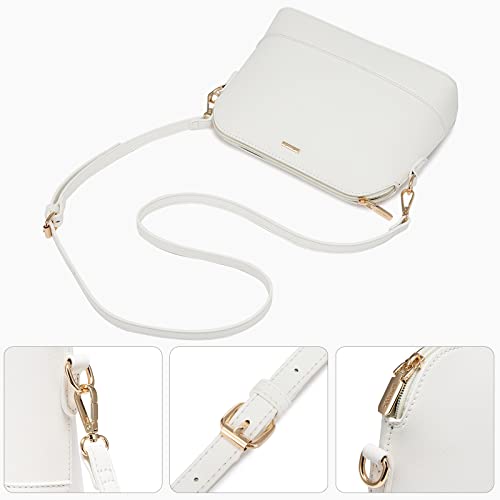 LOVEVOOK Handbags for Women Shoulder Bags Tote Satchel Hobo 3pcs Purse Set - color: White
