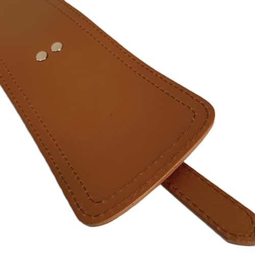 Women Wide Waistband, High and Low Waist Full Grain Leather Skinny Boho Concho Belt - color: Tan, size: 32"(fits 30”-34”)