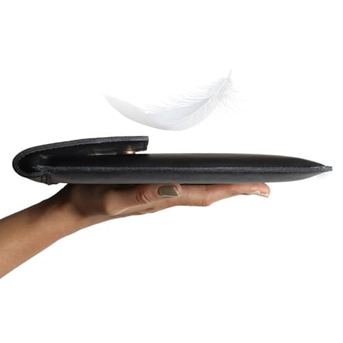 Genuine Leather Laptop Sleeve 13-14 Inch, Padded Full Grain Leather Case with Built-in Stand - Black, Compatible with MacBook Air, MacBook Pro, Dell, HP, Lenovo - color: Black, size: For 13” - 14” Laptops