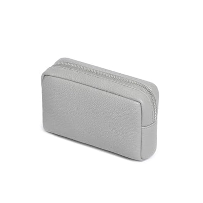 Makeup Bag for Purse Travel Cosmetic Bag (PU Shark Gray) - color: Shark Gray