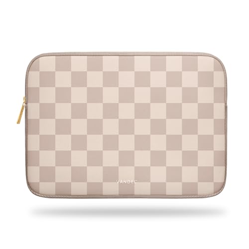 Vandel Slim 17.3 Inch Laptop Sleeve, 17 Inch Laptop Case | Computer Sleeve, Chromebook Cover Bag for HP, Dell, Lenovo, Asus, Acer, MSI Notebook - color: a. Neutral Checker, size: 17 Inch