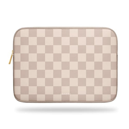 Vandel Slim 17.3 Inch Laptop Sleeve, 17 Inch Laptop Case | Computer Sleeve, Chromebook Cover Bag for HP, Dell, Lenovo, Asus, Acer, MSI Notebook - color: a. Neutral Checker, size: 17 Inch