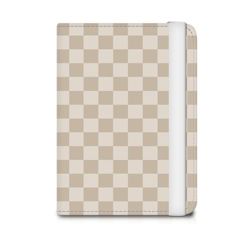 Passport Holder for Travel Essentials, Leather RFID Blocking Passport Wallet Cover Case, Cute Passport Book Holders for Women and Men Luxury Brown Plaid - color: Luxury Brown Plaid