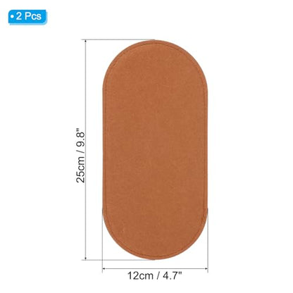 PATIKIL Felt Base Shaper 10x5 Inch, 2 Pcs Bag Bottom Shaper Pad Purse Liner Board Insert Oval for Handbags Tote Crossbody Bag Backpack, Dark Brown - color: Dark Brown, size: 10x5 Inch