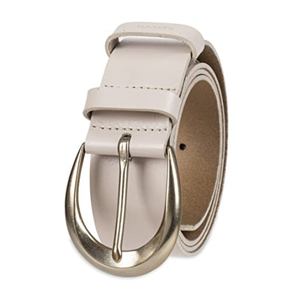 Women's Round Cut Edge Logo Loop Jean Belt - color: Wheat Double Loop, size: Small