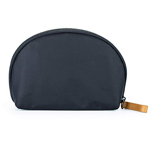 Hekyip Half Moon Cosmetic Bag, Travel Makeup Pouch, Portable Waterproof Cosmetic Pouch for Girls Women, Small (INNER RED) - color: INNER RED