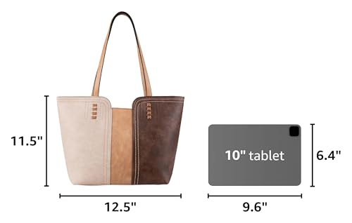 Montana West Tote Bag for Women Top Handle Satchel Purse - color: Three Chocolate
