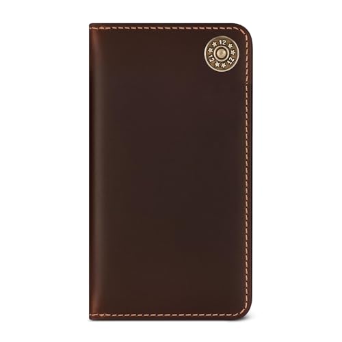RAW HYD Full-Grain Leather wallets for men - Sleek Handcrafted Cowboys Wallet - Compact Minimalist Men's Bifold Wallets w/Multiple Card Slots, 2 Long Side Pockets, and a Sleeve (shotgun long bifold) - color: Shotgun Shell