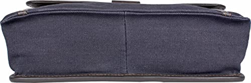 Hidesign Aiden Genuine Leather Medium Crossbody Men/Women Shoulder Messenger Bag/Travel Bag / 10.5" iPad Bag, Blue - color: Blue