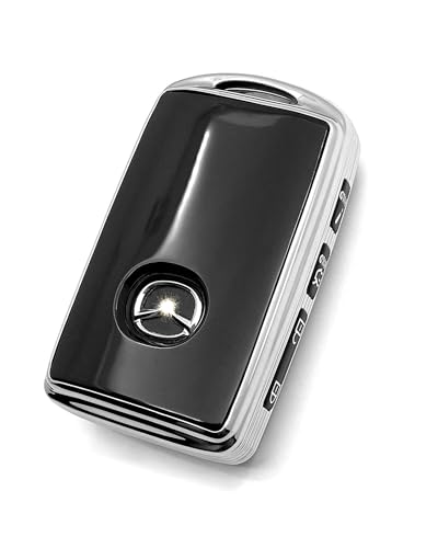 For Mazda Key fob Cover Shell (Black Key Case) - color: Black (Without Key Chain)