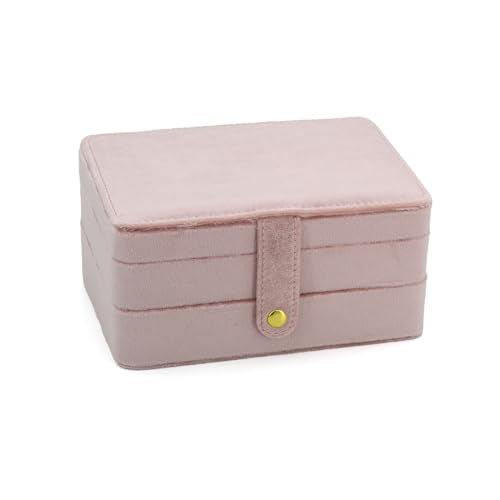 KOOAAICCHI Small Travel Jewelry Organizer Portable Jewelry Holder-Velvet Pink - color: Velvet-Pink