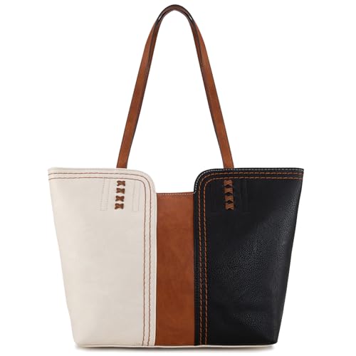 Montana West Tote Bag for Women Top Handle Satchel Purse - color: Three Chocolate V2