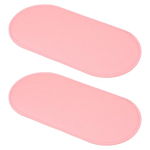 PATIKIL Felt Base Shaper 10x5 Inch, 2 Pcs Bag Bottom Shaper Pad Purse Liner Board Insert Oval for Handbags Tote Crossbody Bag Backpack, Pink - color: Pink, size: 10x5 Inch