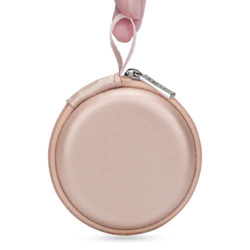 Ginsco Mini-Portable Hard Shell Earbuds Case for Apple EarPods Headphones USB-C Wired Ear Buds/Skullcandy Jib Wired Earbuds, Travel Case for Earphones Earplugs (1, Rose Gold) - color: Rose Gold