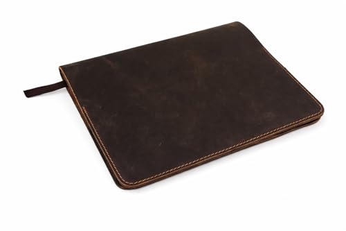 XL Leather Journal Cover 7.5 X 9.75 In With Pen Loop, Brown | Handmade Refillable Leather Sleeve Fits B5 And Composition Notebooks, With Pen Loop For Sketching, Journaling And Writing