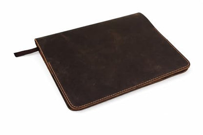 XL Leather Journal Cover 7.5 X 9.75 In With Pen Loop, Brown | Handmade Refillable Leather Sleeve Fits B5 And Composition Notebooks, With Pen Loop For Sketching, Journaling And Writing