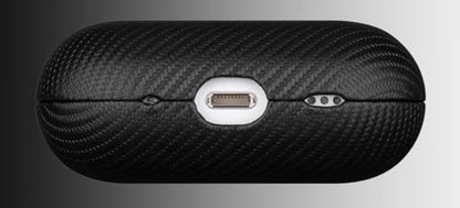 LOPIE Handmade Compatible with AirPods Pro 3rd Generation Case Cover (Not for Pro 2nd Gen), Made of Vegan Leather, Carbon Fiber Style, Protective Hard Shell Cover for AirPods Pro 3 - Black - color: [Carbon Fiber Style]-Black