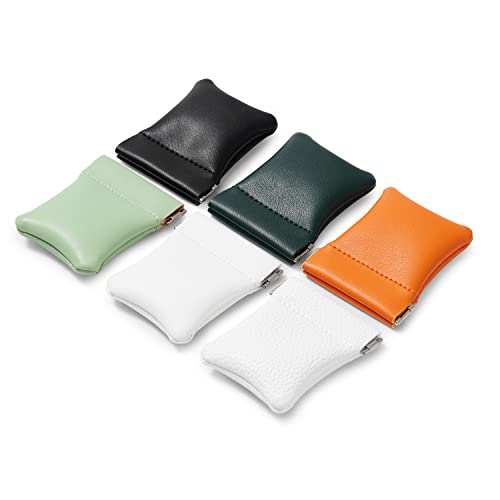 2 Pack PU Leather Slim Engagement Wedding Ring Pouch Leather Jewelry Pouch Christmas,Wedding Party Favor Gift Bag(Pearl White) - color: Pearl White, size: 2.99" x 2.56"