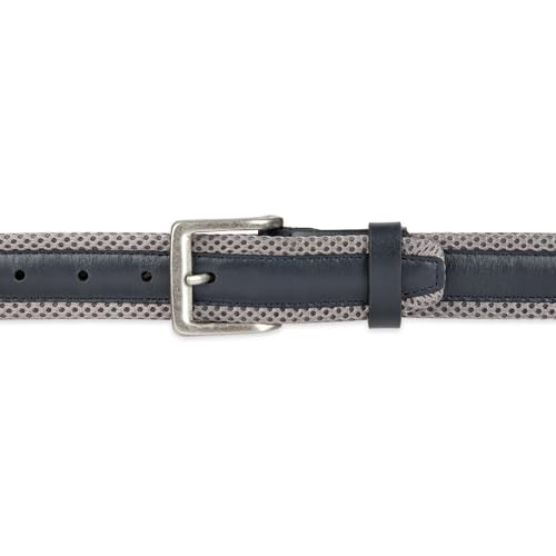 Tommy Bahama Men's Casual Perforated Strap Belt - color: Navy/Gray, size: Medium (34-36)
