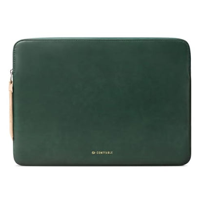Comfyable Slim Protective Laptop Sleeve Compatible with 13/14 Inch MacBook Air & MacBook Pro M5/M4/M3/M2 Pro/Max 2026, Mac Travel Case, Laptop Pouch, Slim PU Leather Cover, Midnight Green - color: Midnight Green, size: For 13.3"-14" Mac Pro / Mac Air