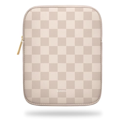 Vandel Slim & Protective Tablet Sleeve for 9-11 inch iPad A16, 11 iPad Pro | Fits al 9-11 Inch iPads + Tablets, 10.9" iPad,10.2" iPad, 10.9" iPad Air, 11 Inch Samsung Galaxy Tab A9+, Fits Magic Keyboard - color: a. Neutral Checker, size: 9-11 Inch Tablet