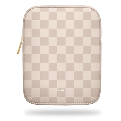Vandel Slim & Protective Tablet Sleeve for 9-11 inch iPad A16, 11 iPad Pro | Fits al 9-11 Inch iPads + Tablets, 10.9" iPad,10.2" iPad, 10.9" iPad Air, 11 Inch Samsung Galaxy Tab A9+, Fits Magic Keyboard - color: a. Neutral Checker, size: 9-11 Inch Tablet