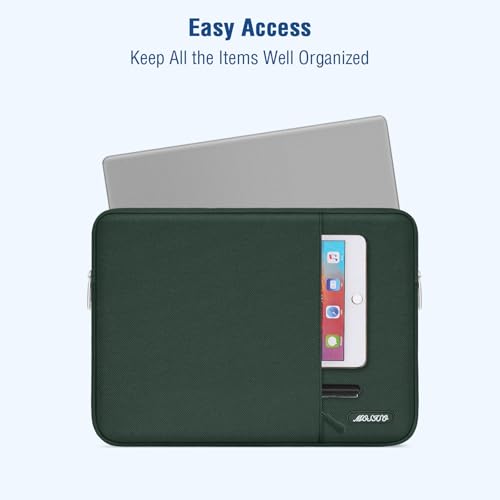MOSISO Laptop Case 13.3 inch, 13-13.3 inch Laptop Sleeve Bag with Pocket - color: Midnight Green, size: 13.3 inch